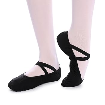 Amazon.com | Bezioner Girls Canvas Ballet Shoes Ballet
